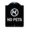 Signmission Designer Series Sign-No Pets, Black & Silver Heavy-Gauge Aluminum, 24" x 18", BS-1824-9813 A-DES-BS-1824-9813 - alternate 1